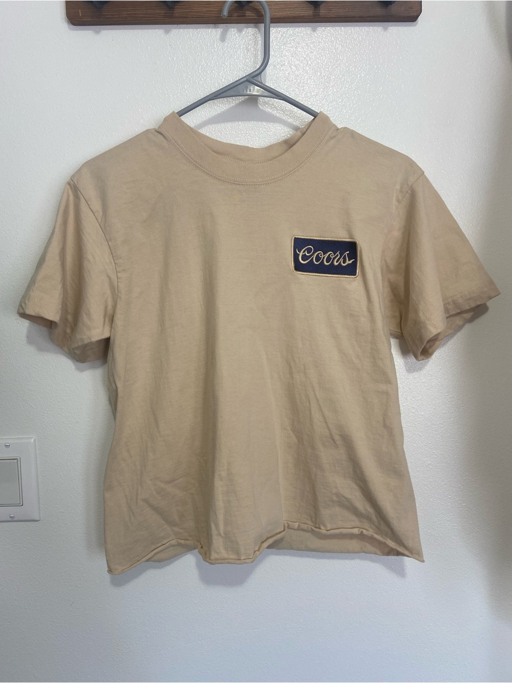 Coors Banquet Logo Tee in Light Tan
